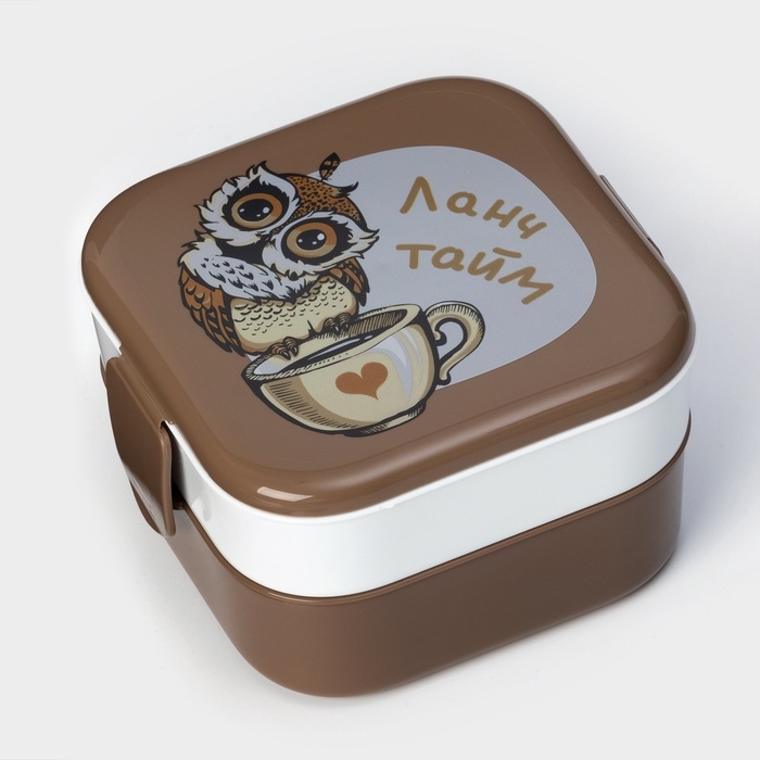 Контейнер для обеда IDEA &laquo;Совы&raquo;, 2 отделения, 400 мл