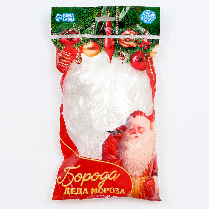 Карнавальная борода &laquo;Дед Мороз&raquo;, 65 см