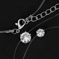 Кулон «На леске» двойной куб, цвет белый в серебре, 40 см Кулон «На леске» двойной куб, цвет белый в серебре, 40 см