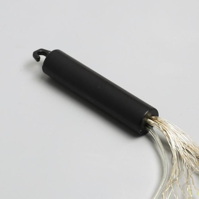 Гирлянда &laquo;Конский хвост&raquo; 20 нитей по 2 м, IP20, серебристая нить, 400 LED, свечение белое, 12 В