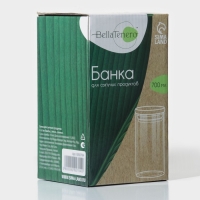 Банка стеклянная для сыпучих продуктов с бамбуковой крышкой BellaTenero &laquo;Эко&raquo;, 700 мл, 8,5&times;15,5 см