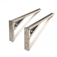 Кронштейн складной для столов и полок ТУНДРА, F001 , 2 шт., длина 300 мм., нержавеющая сталь   97039