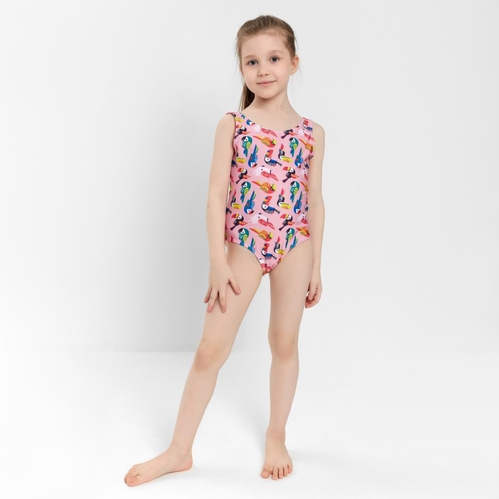 Купальник слитный для девочки, цвет розовый, рост 116-122 см Купальник слитный для девочки, цвет розовый, рост 116-122 см