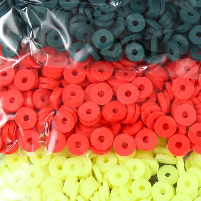 Бусины для творчества PVC "Цветочные поля" 5 цветов х 10 гр 0,6 см