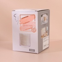 Органайзер для ватных дисков, с крышкой, d = 6,7 &times; 11 см, цвет белый