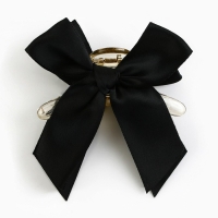 Краб для волос с бантом новогодний &laquo;Пусть исполнятся желания&raquo;, на Новый год, 8 х 3 х 2,5 см