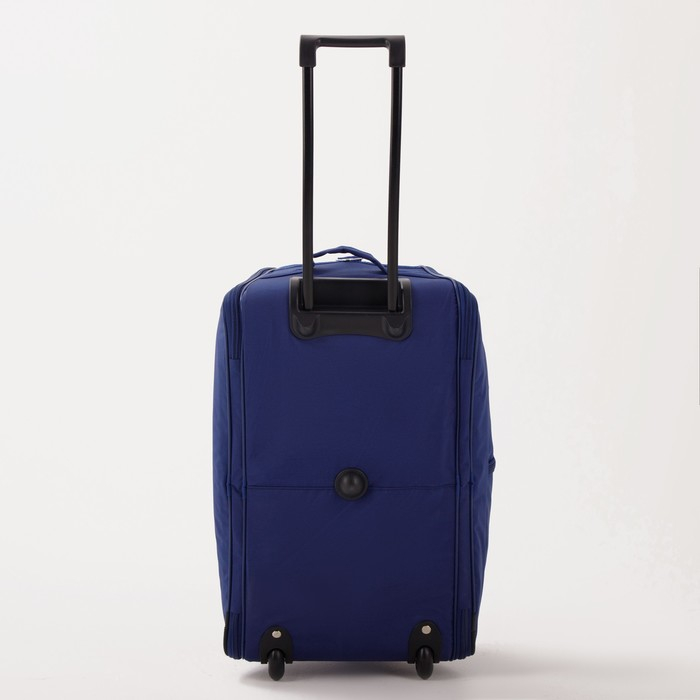 Сумка дорожная на колёсах, 2 отдела на молниях, 2 наружных кармана, длинный ремень, цвет синий Сумка дорожная на колёсах, 2 отдела на молниях, 2 наружных кармана, длинный ремень, цвет синий