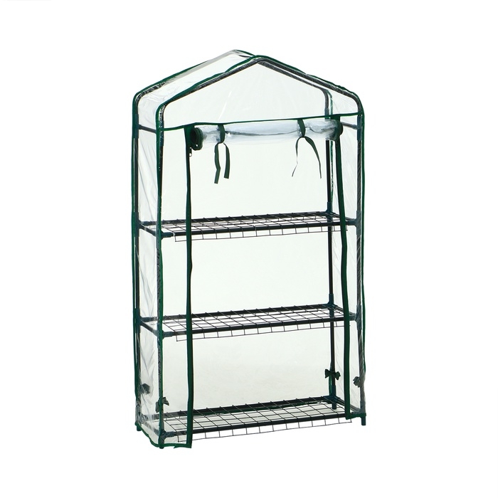 Парник-стеллаж, 3 полки, 110 × 22 × 65 см, металлический каркас d = 12 мм, чехол плёнка 80 мкм, Greengo Парник-стеллаж, 3 полки, 110 × 22 × 65 см, металлический каркас d = 12 мм, чехол плёнка 80 мкм, Greengo