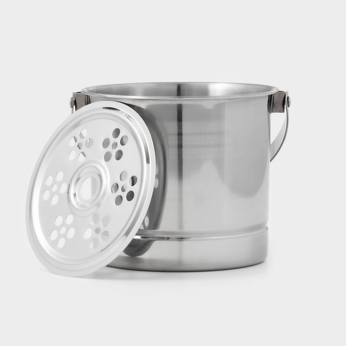 Ведро для льда из нержавеющей стали, 1,3 л, 14,5&times;12,5 см