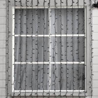 Гирлянда &laquo;Занавес&raquo; 2 &times; 3 м, IP65, УМС, тёмная нить каучук, 600 LED, свечение тёплое белое, 220 В