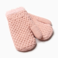 Варежки детские на иск.меху MINAKU с опушкой 15 см розовый Варежки детские на иск.меху MINAKU с опушкой 15 см розовый