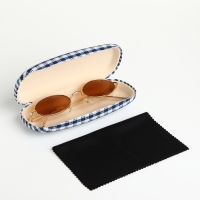 Футляр для очков на хлопушке, длина 16 см, цвет синий Футляр для очков на хлопушке, длина 16 см, цвет синий