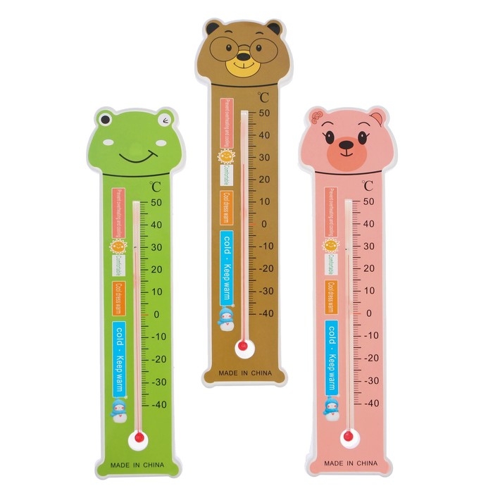 Термометр комнатный &laquo;Мишка в очках&raquo;, цвет МИКС