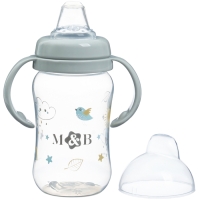 Поильник - непроливайка детский с мягким носиком «M&B», 270 мл., с ручками, цвет серый Поильник - непроливайка детский с мягким носиком «M&B», 270 мл., с ручками, цвет серый