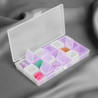 Набор органайзеров, 6 рядов по 3 ячейки, в контейнере, 15 &times; 8 &times; 2 см, цвет МИКС