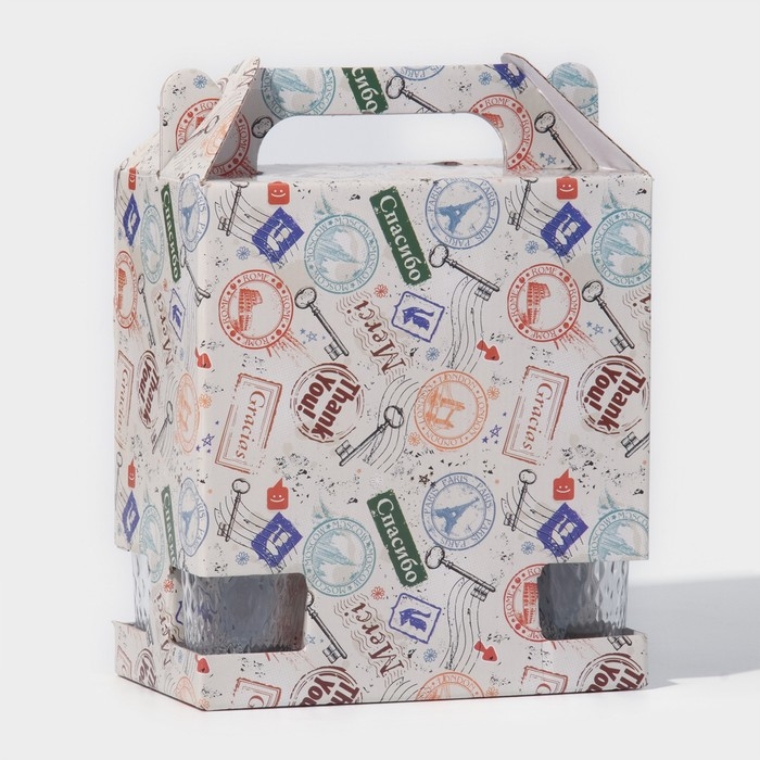 Набор питьевой &laquo;Герб ФСБ&raquo;, стеклянный, 7 предметов: графин 500 мл, 6 стопок 50 мл