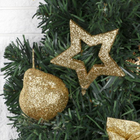 Ёлка декор настенная "Звёзды шишки" 45 см, золото Ёлка декор настенная "Звёзды шишки" 45 см, золото