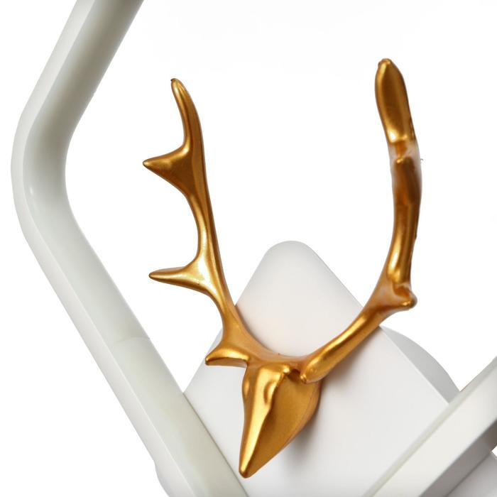 Бра "Олень" LED 16Вт 4000К 24х24 см бело-золотой 22х24 см