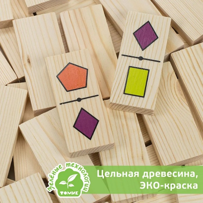 Домино &laquo;Геометрические фигуры&raquo;, 28 деталей