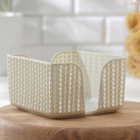 Салфетница &laquo;Вязание&raquo;, цвет белый ротанг