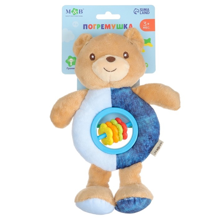 Игрушка-погремушка мягкая &laquo;Мишка&raquo;, Mum&Baby