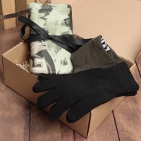 Набор подарочный "23 февраля" плед, носки, перчатки Набор подарочный "23 февраля" плед, носки, перчатки