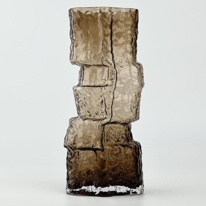 Ваза для цветов &laquo;Маунтин браун&raquo; из коричневого стекла 30&times;13&times;13 см