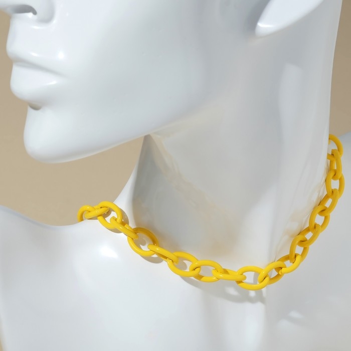 Чокер &laquo;Цепь&raquo; мультики, цвет жёлтый, L=37 см