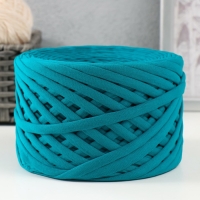 Трикотажная пряжа, ширина 7-9 мм, 100м/295 гр&plusmn;10% (27 - морская волна)