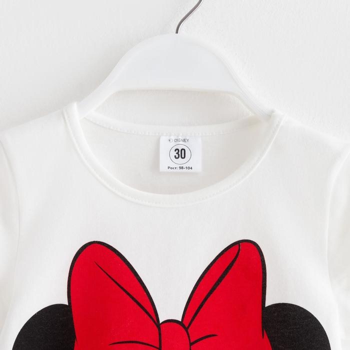 Футболка детская Cool girl Минни Маус, рост 86-92, белый