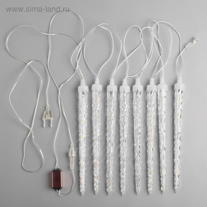 Гирлянда &laquo;Сосульки рифленые&raquo; 2.5 &times; 0.3 м, IP65, прозрачная нить, 192 LED, свечение мульти с эффектом стекания, 12 В
