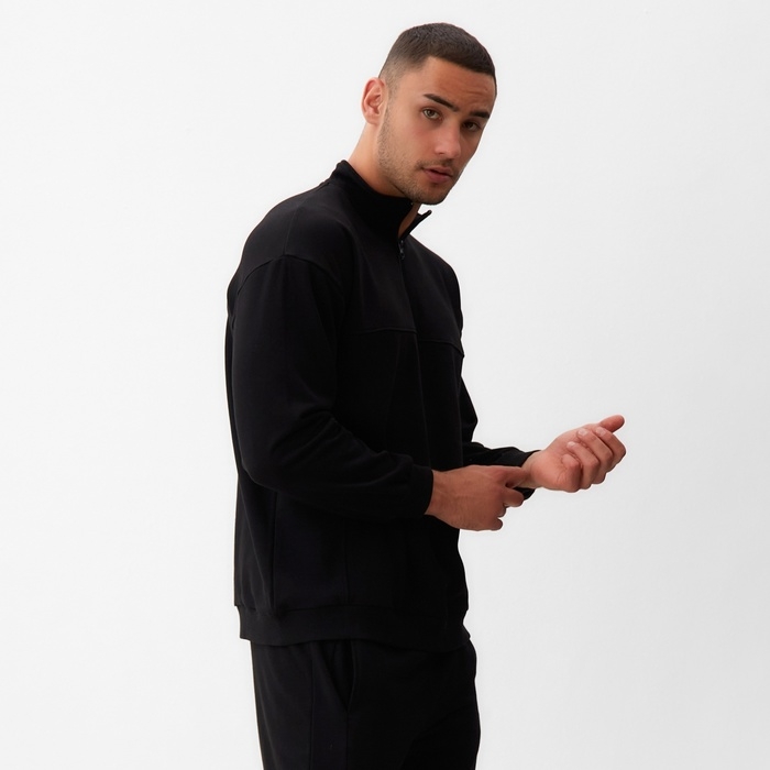 Джемпер мужской MINAKU: Casual Collection MAN цвет черный, р-р 46 Джемпер мужской MINAKU: Casual Collection MAN цвет черный, р-р 46