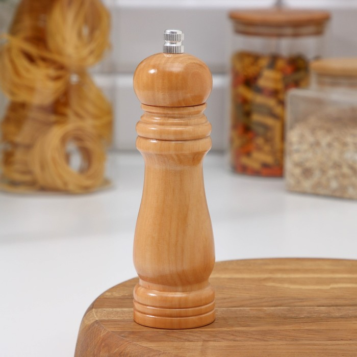 Мельница для специй Доляна &laquo;Дуновение леса&raquo;, 17&times;4,5 см, керамический механизм, цвет светлое дерево