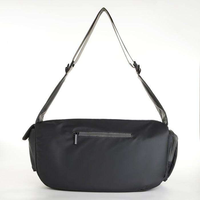 Сумка спортивная с боковыми карманами, серый цвет