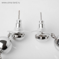 Серьги висячие &laquo;Дорожка&raquo; гирлянда, цвет серебро,10 см