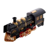 Железная дорога &laquo;Винтаж&raquo;, 2 состава в комплекте, свет и звук, работает от батареек