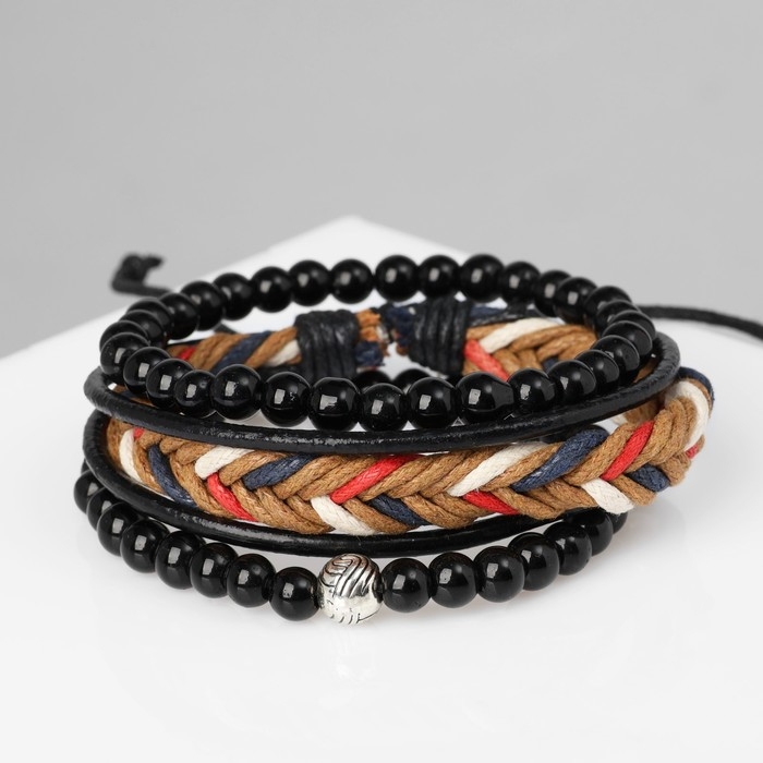 Браслет мужской &laquo;Стиль успеха&raquo; косичка, 5 нитей, цветной, d=7 см