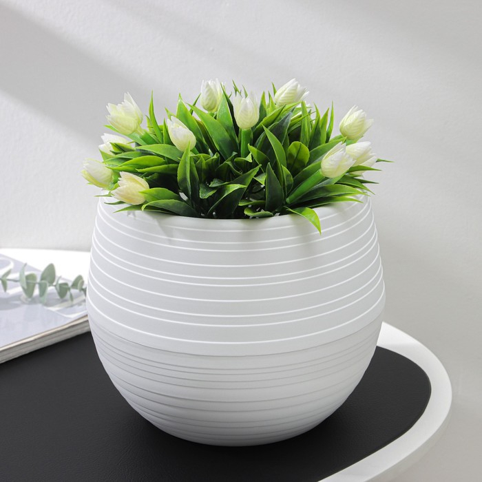 Горшок &laquo;Дуэт&raquo;, 2,5 л, цвет белый