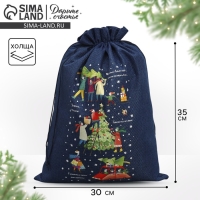 Мешок с термонаклейкой &laquo;Семья&raquo;, 30 х 40 см +/- 1.5 см, Новый год
