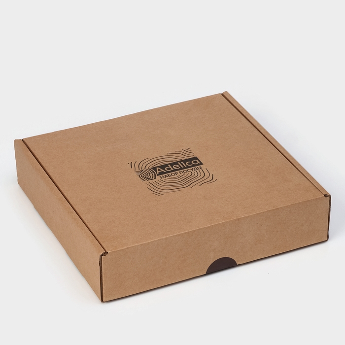 Подарочный набор деревянной посуды Adelica «Мечта хозяйки», доска разделочная d=28 см, блюдо для подачи d=24 см, менажница d=20 см, подставка, берёза Подарочный набор деревянной посуды Adelica «Мечта хозяйки», доска разделочная d=28 см, блюдо для подачи d=24 см, менажница d=20 см, подставка, берёза