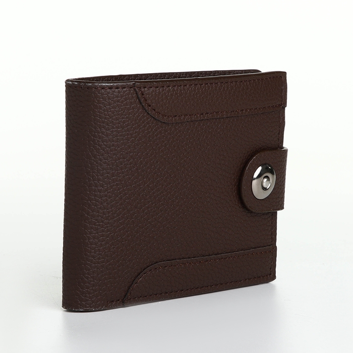 Портмоне мужское на магните, отдел для карт, монет, цвет коричневый Портмоне мужское на магните, отдел для карт, монет, цвет коричневый
