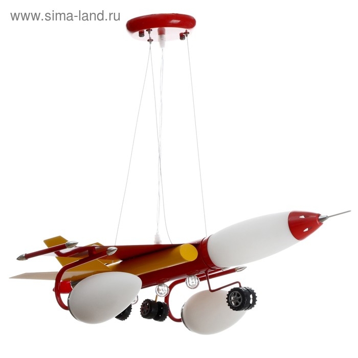 Светильник "Красный самолет" 5x40Вт E14 красный 63х63х70 см BayerLux