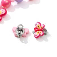 Набор детский «Выбражулька» 4 предмета: клипсы, бусы, браслет, кольцо, бабочка, цветной Набор детский «Выбражулька» 4 предмета: клипсы, бусы, браслет, кольцо, бабочка, цветной