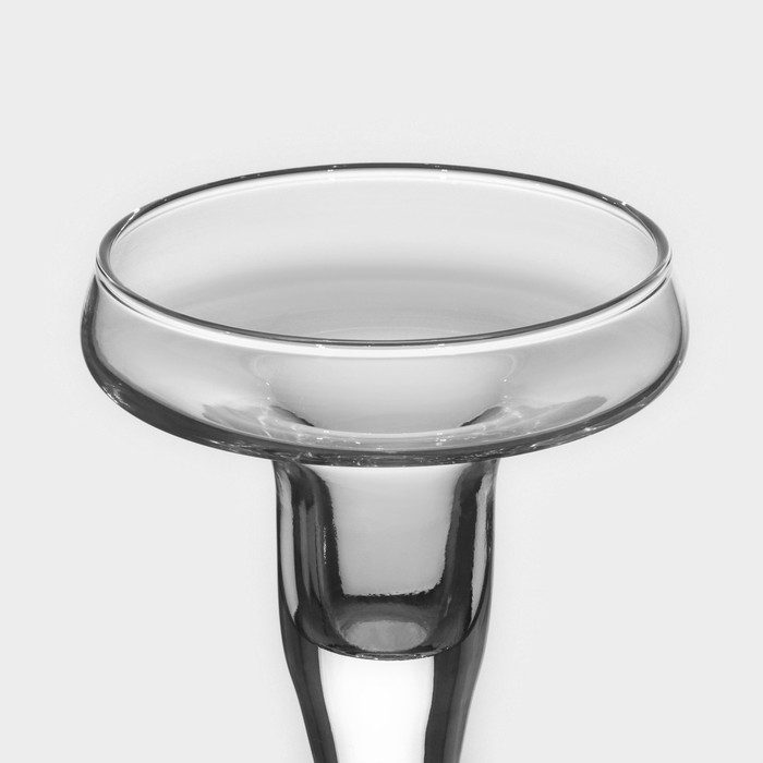 Подсвечник стеклянный Basic, h=17 см