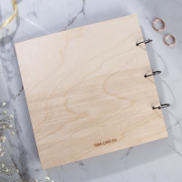 Книга пожеланий на свадьбу в деревнной обложке &laquo;Резная&raquo;.