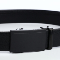 Ремень мужской, ширина 3,5 см, пряжка автомат, цвет чёрный