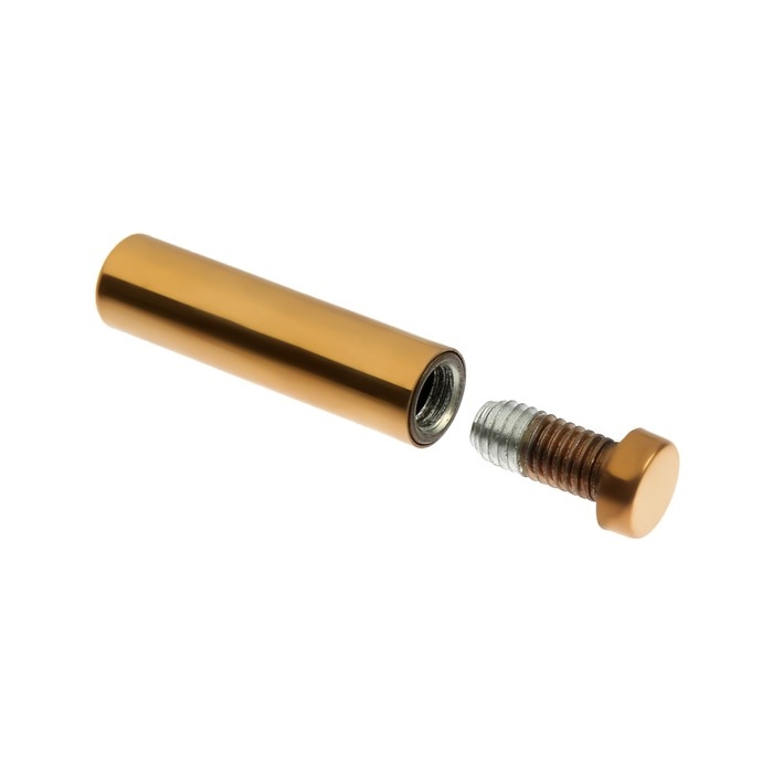 Дистанционный держатель для табличек, 12х50 мм, цвет золото,набор 10 шт. Дистанционный держатель для табличек, 12х50 мм, цвет золото,набор 10 шт.