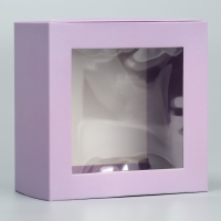 Коробка-фоторамка подарочная складная, упаковка, &laquo;Лавандовая&raquo;, 14 х 14 х 8 см