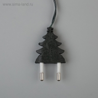 Гирлянда &laquo;Нить&raquo; 1.2 м, IP20, тёмная нить, 20 ламп, свечение мульти, 220 В