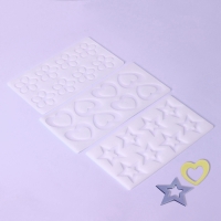 Набор форм для шоколада, 3 шт, 8 ячеек, силикон, 21&times;11&times;0,3 см, цвет прозрачный